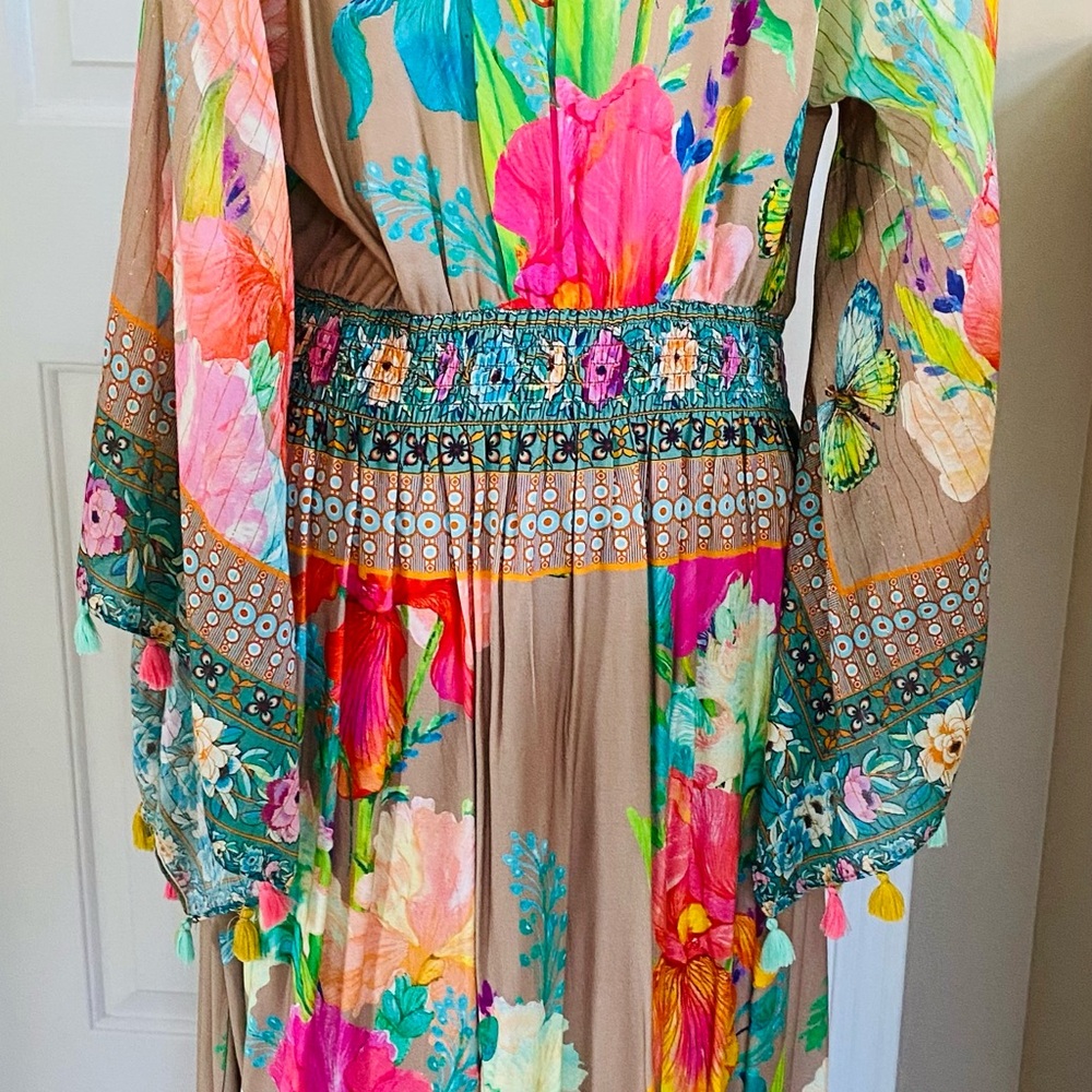 Aratta Silent Journey gorgeous bohemian maxi dress XL - Picture 7 of 13